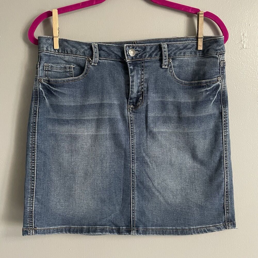 Women’s Le Tigre Denim Skirt Size 6 - 32” Waist Summer Jean Skirt Fair Country